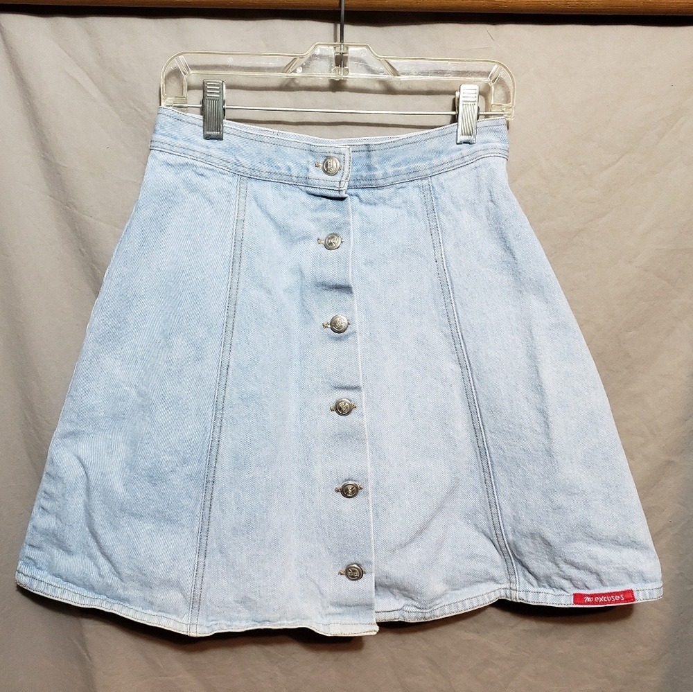 Femme Fatale No Excuses Flared Denim Skirt